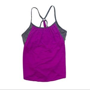 BYZELLA purple Razorback workout bra crop top smal
